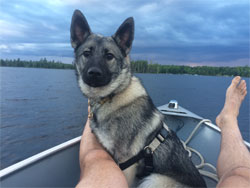 Vuk out with Justin Fishing